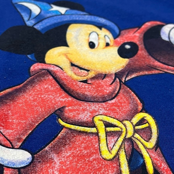 Vintage Mickey Mouse Disney World 25th Anniversary Blue 1990s Sweatshirt - Picture 3 of 6